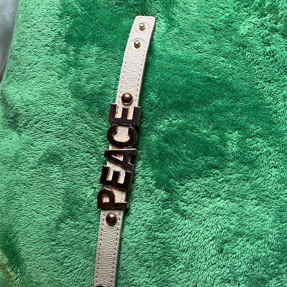 Peace Faux Leather Bracelet Cuff - Picture 5 of 7